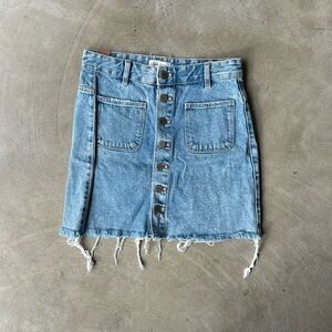 TRAFALUC light wash denim skirt